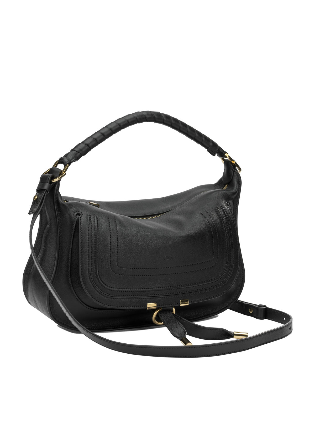 Chloé "Marcie" Medium Shoulder Bag - Black