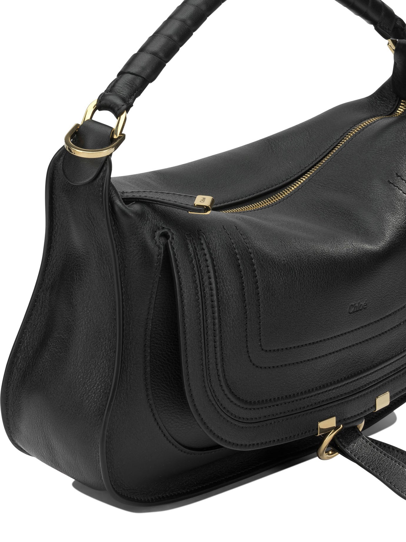 Chloé "Marcie" Medium Shoulder Bag - Black