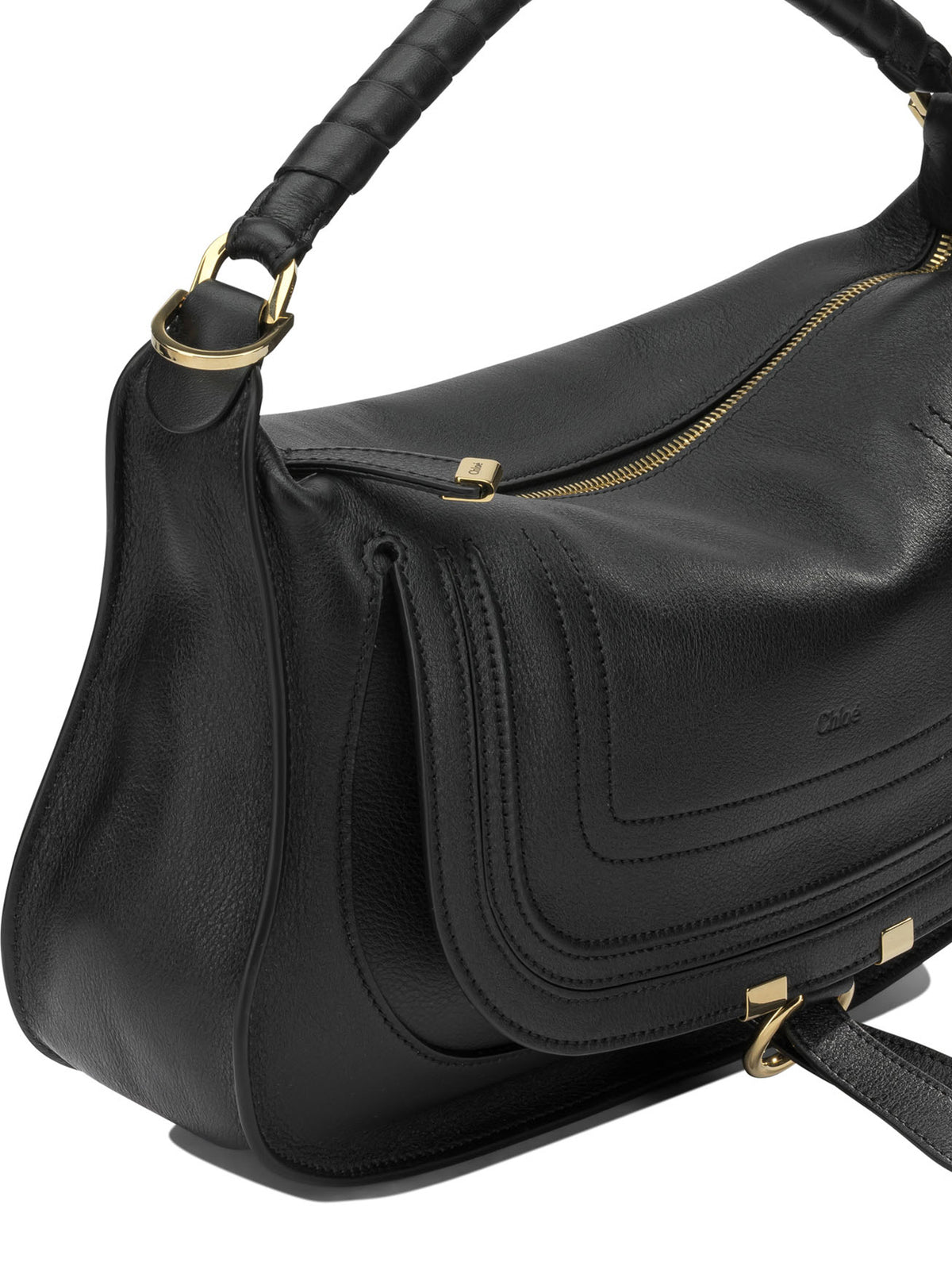 Chloé "Marcie" Medium Shoulder Bag - Black