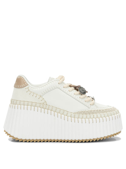Chloé "Nama" High-Top Sneakers - White