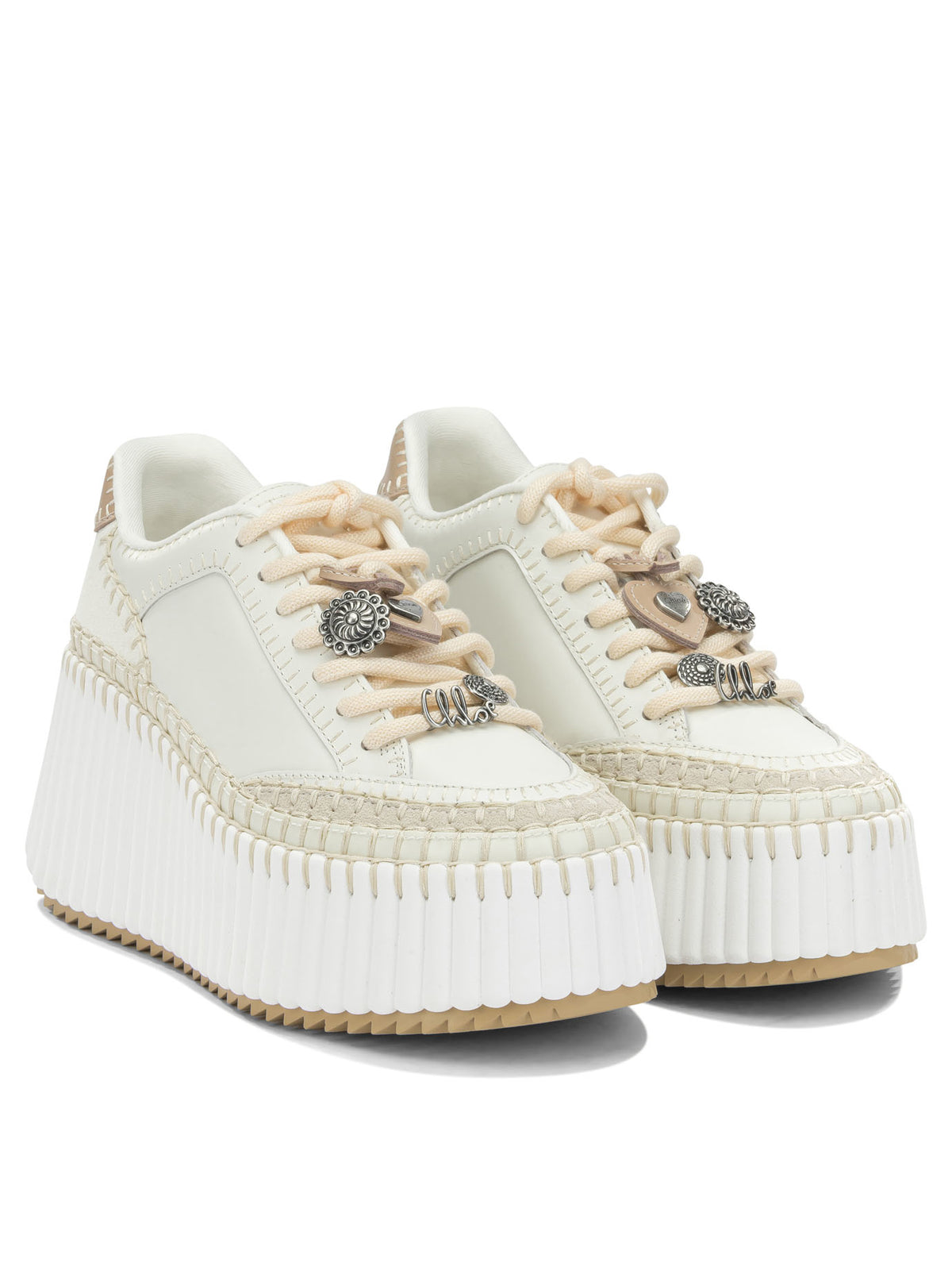 Chloé "Nama" High-Top Sneakers - White