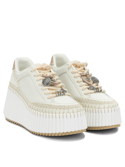 Chloé "Nama" High-Top Sneakers - White