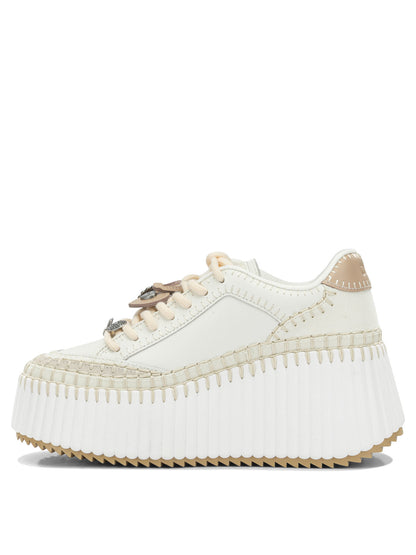 Chloé "Nama" High-Top Sneakers - White