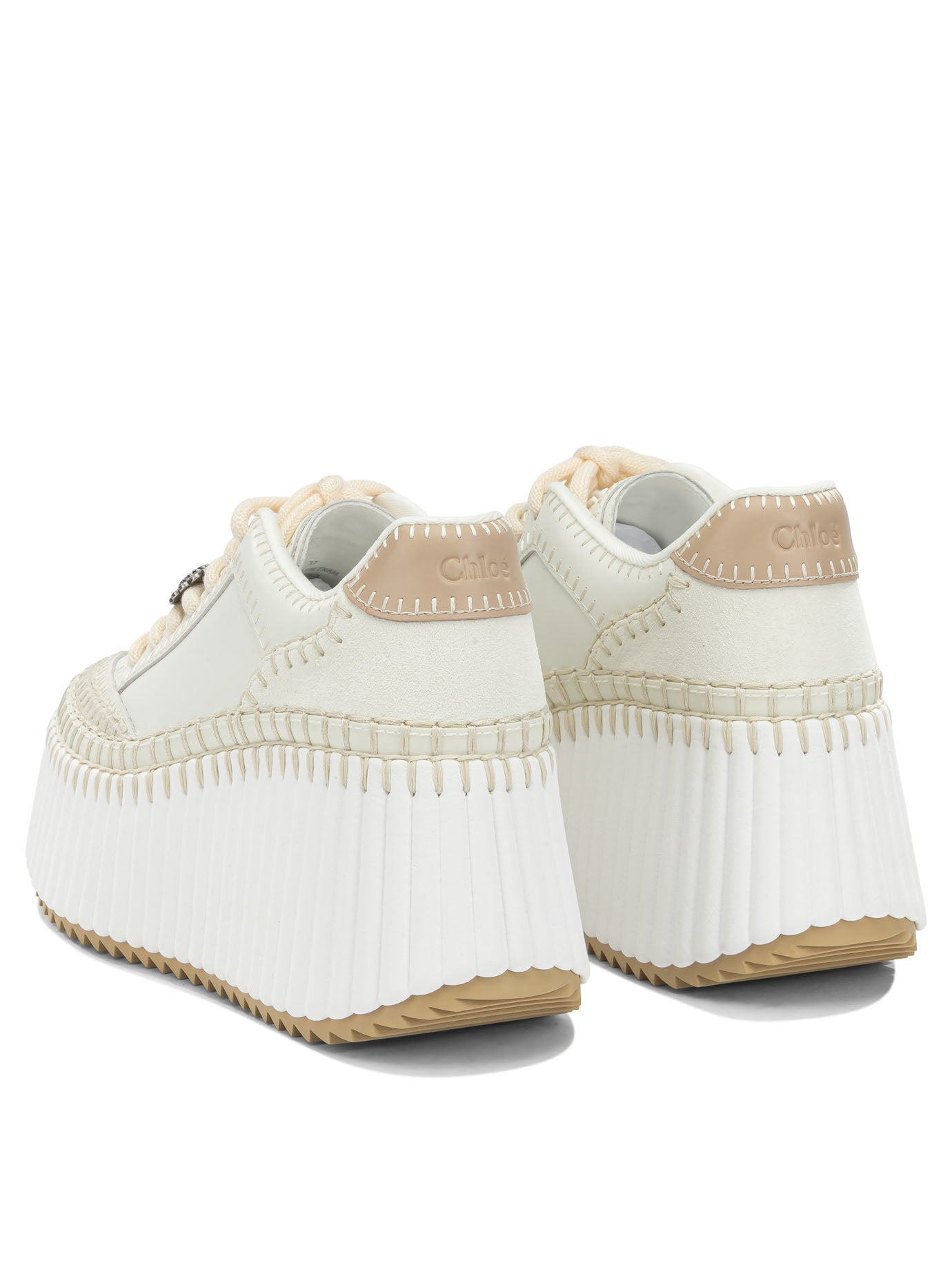 Chloé "Nama" High-Top Sneakers - White