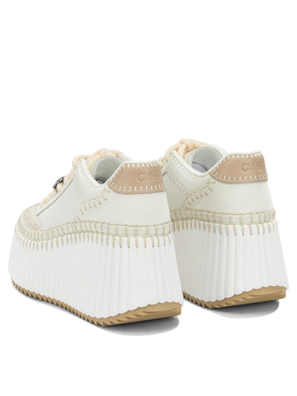 Chloé "Nama" High-Top Sneakers - White