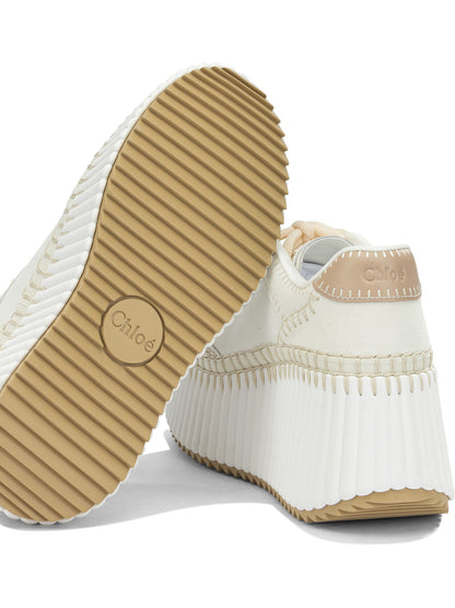 Chloé "Nama" High-Top Sneakers - White