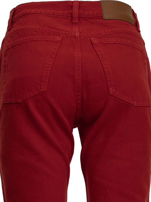 Chloé Straight-leg jeans - Red