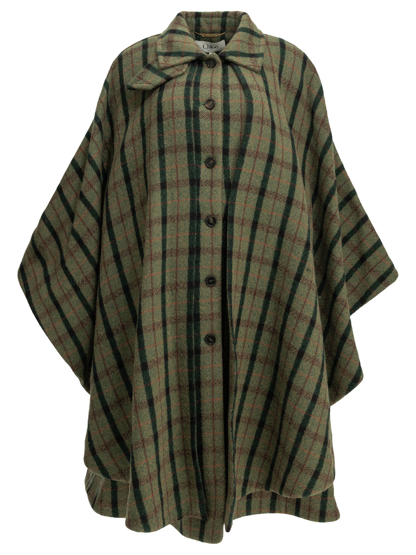 Chloé Wool cape - Green
