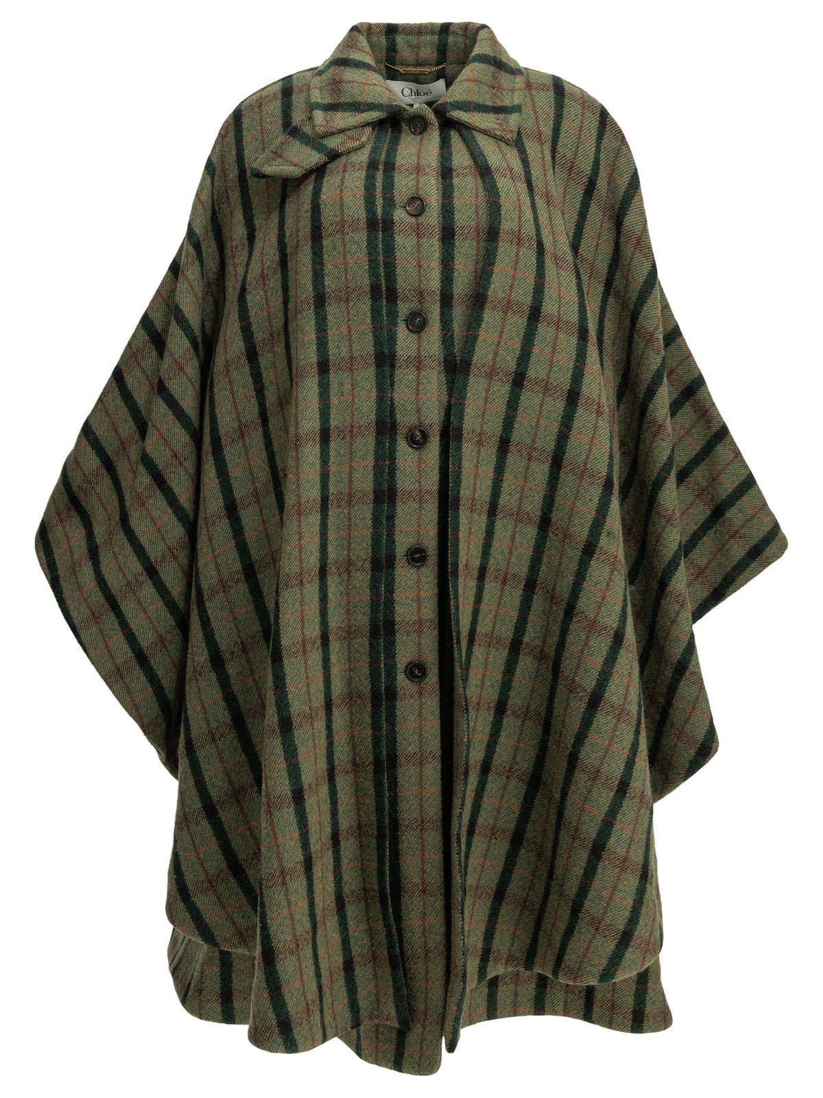 Chloé Wool cape - Green