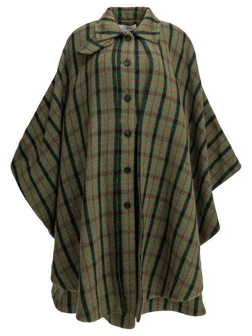 Chloé Wool cape - Green