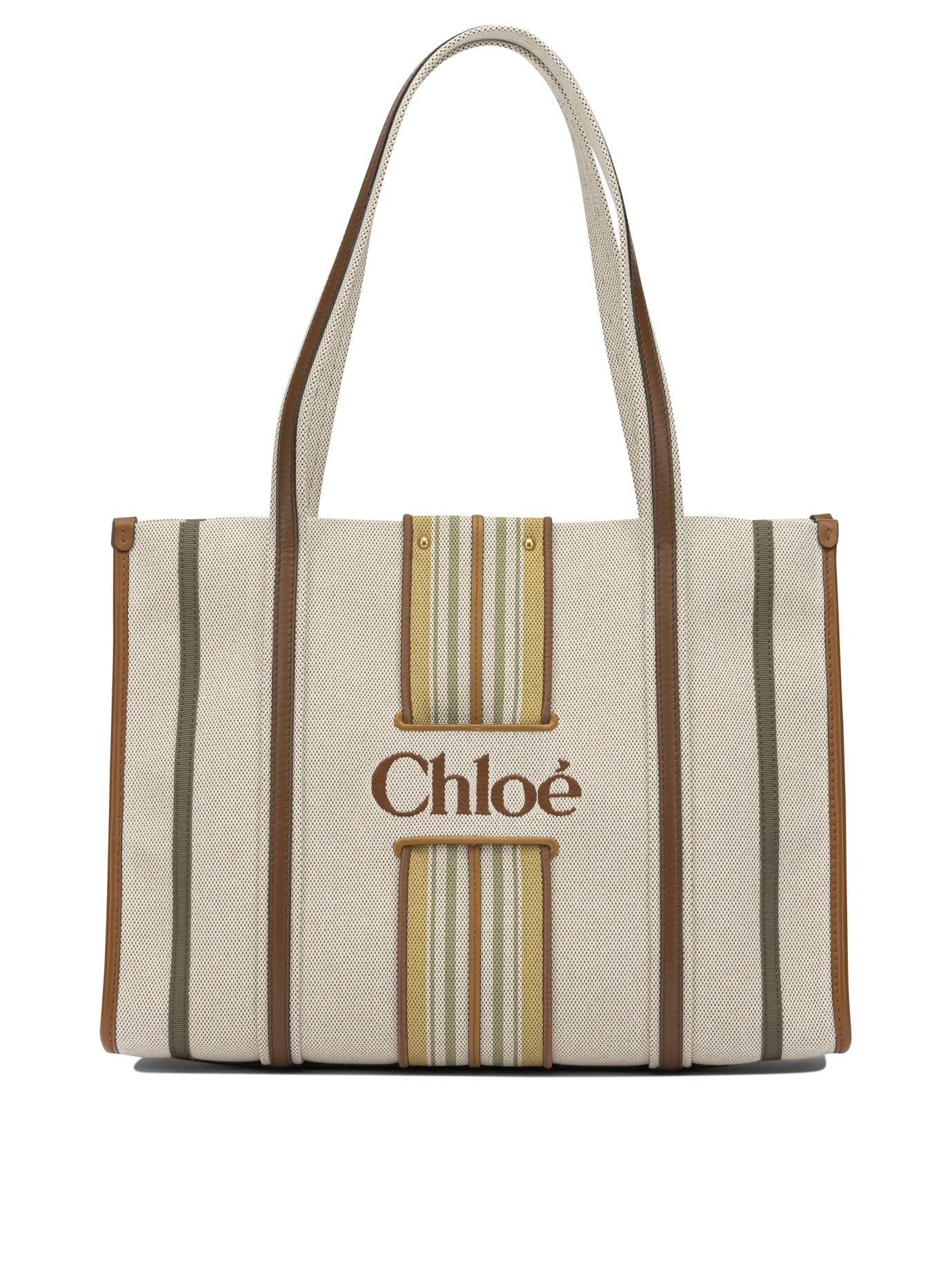 Chloé "Woody Loop" Small Shoulder Bag - Brown