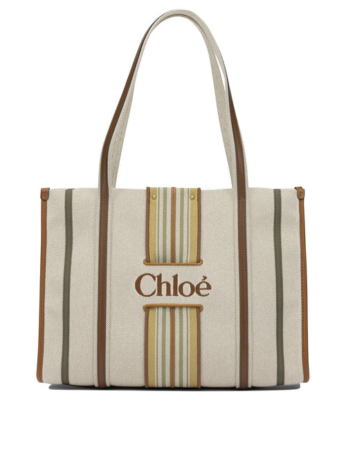 Chloé "Woody Loop" Small Shoulder Bag - Brown