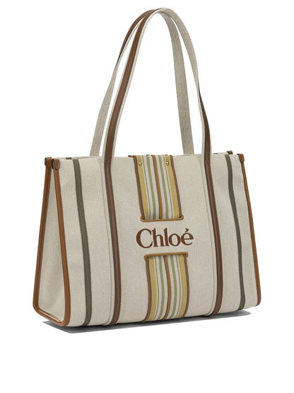 Chloé "Woody Loop" Small Shoulder Bag - Brown