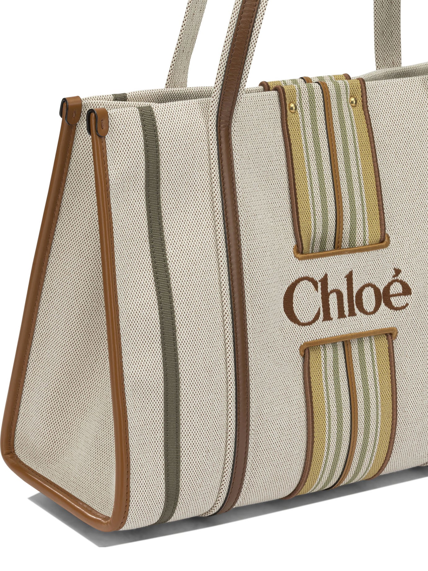 Chloé "Woody Loop" Small Shoulder Bag - Brown