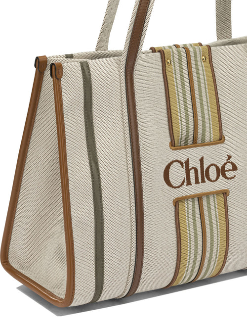 Chloé "Woody Loop" Small Shoulder Bag - Brown
