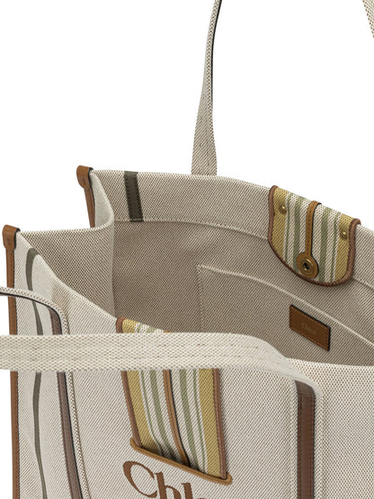 Chloé "Woody Loop" Small Shoulder Bag - Brown