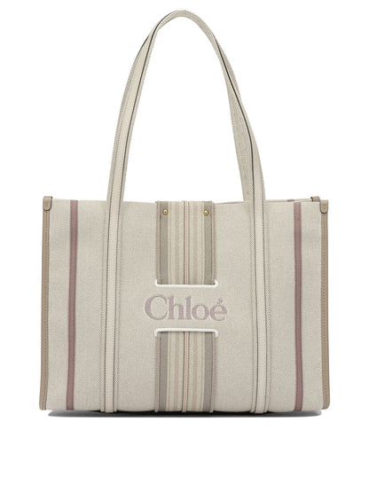 Chloé "Woody Loop" Small Shoulder Bag - Pink