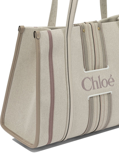 Chloé "Woody Loop" Small Shoulder Bag - Pink