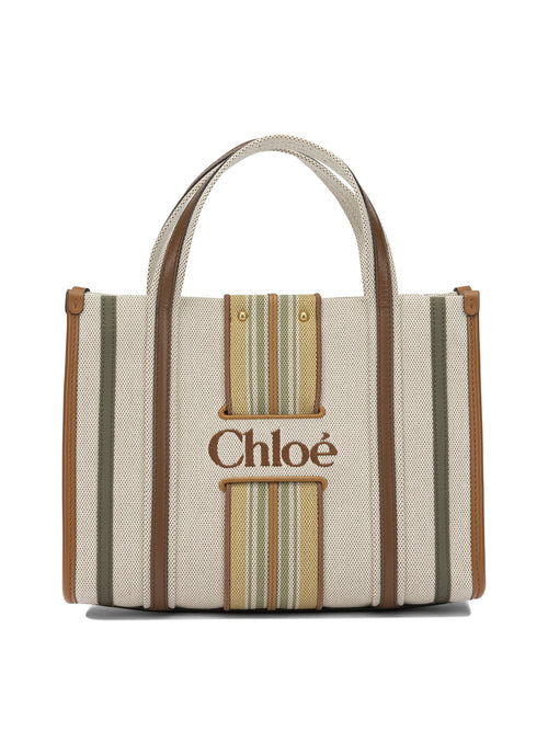 Chloé "Woody Loop" Small Handbag - Brown