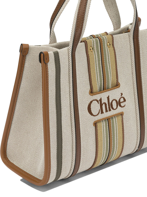 Chloé "Woody Loop" Small Handbag - Brown