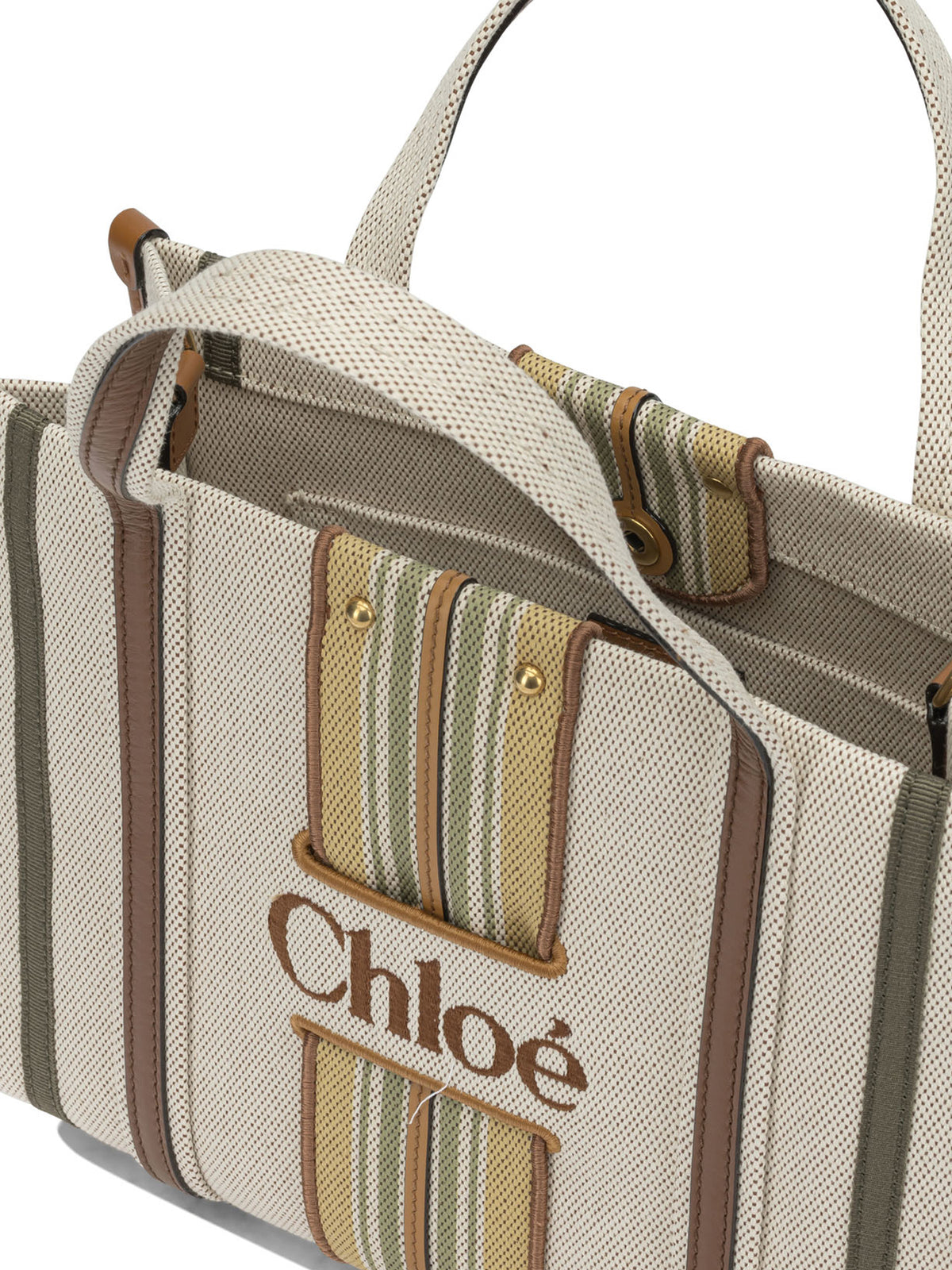 Chloé "Woody Loop" Small Handbag - Brown