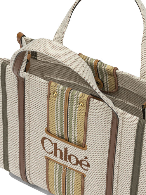 Chloé "Woody Loop" Small Handbag - Brown