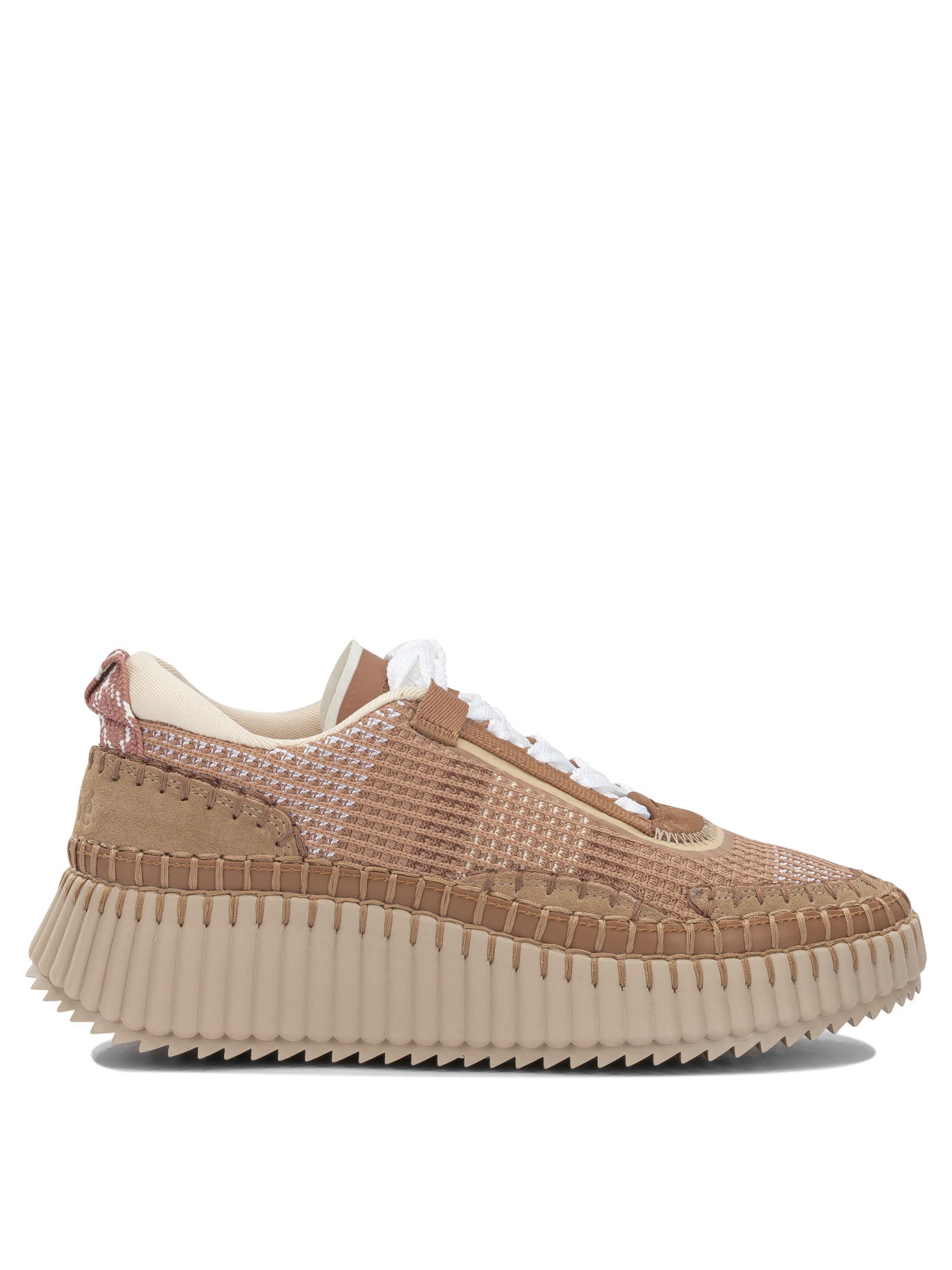 Chloé "Nama" Low-Top Sneakers - Brown