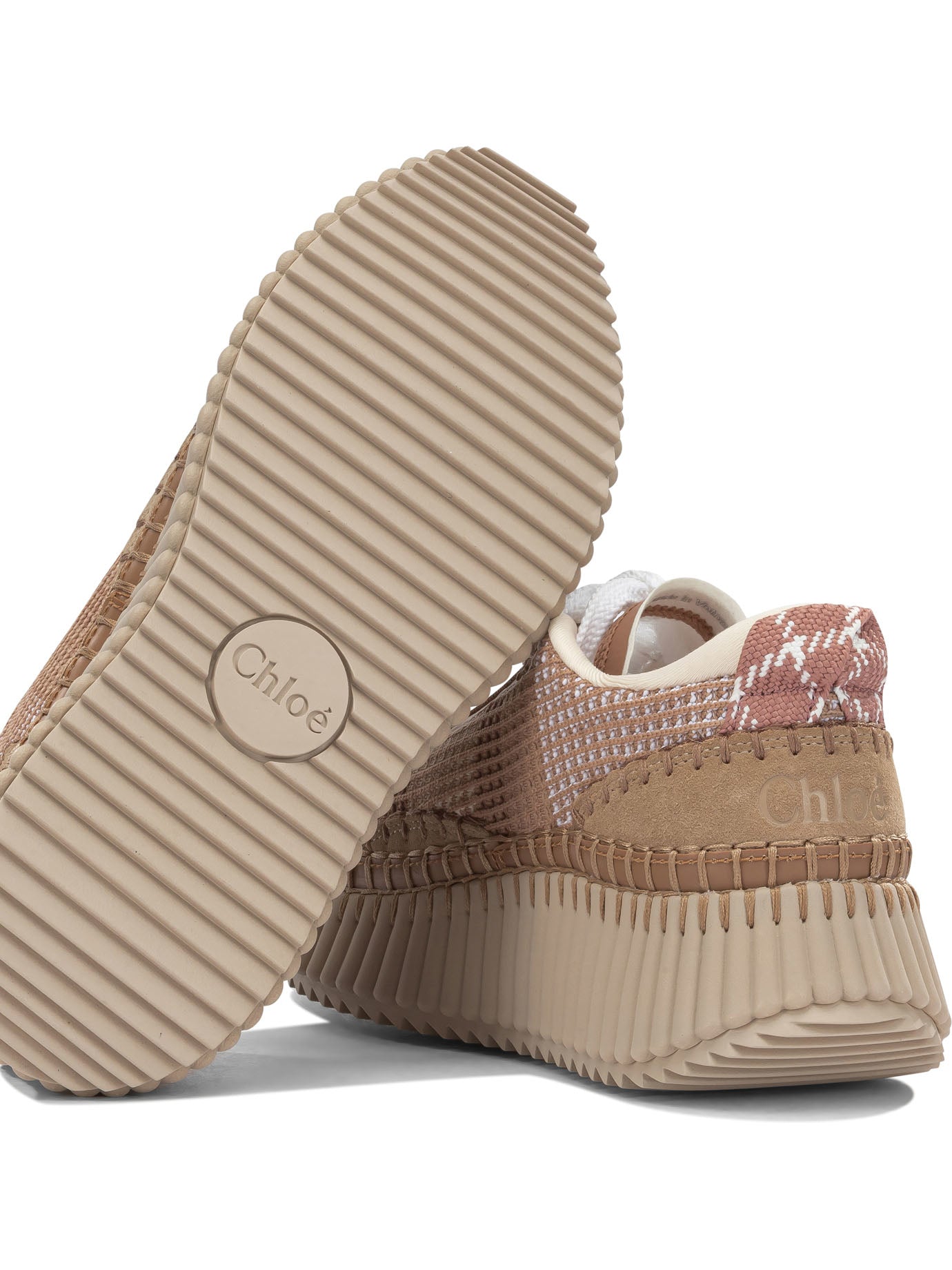 Chloé "Nama" Low-Top Sneakers - Brown