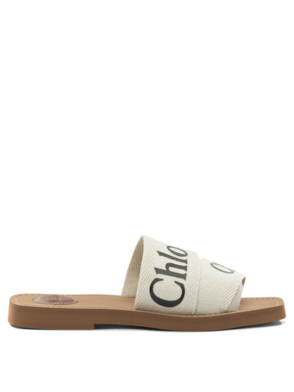 Chloé "Woody" Slides - White