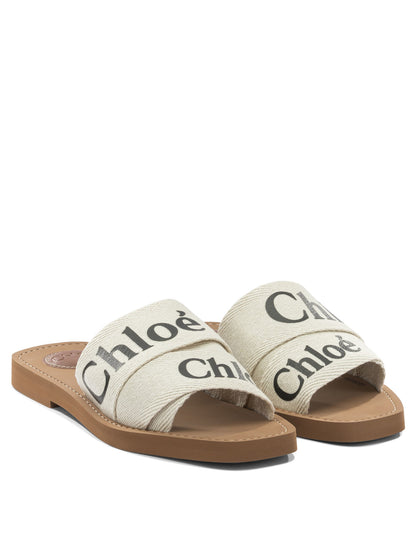 Chloé "Woody" Slides - White