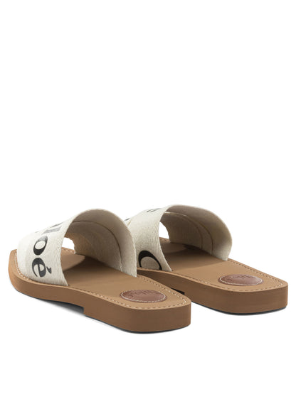 Chloé "Woody" Slides - White