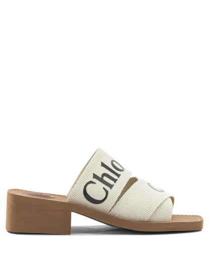 Chloé "Woody" heeled sandals - White