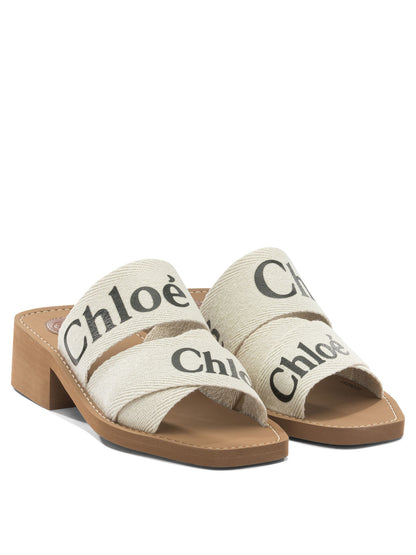 Chloé "Woody" heeled sandals - White