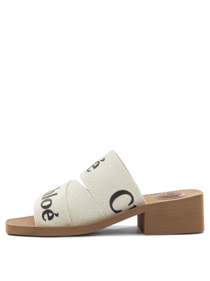 Chloé "Woody" heeled sandals - White