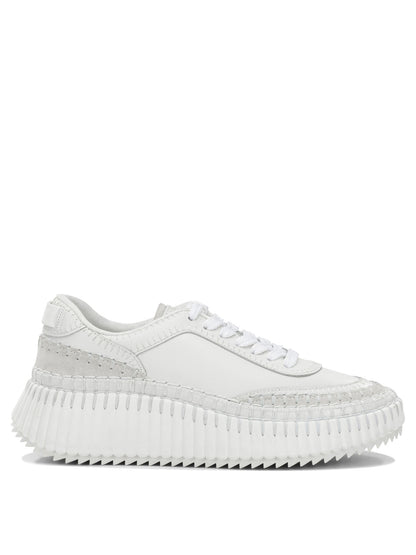 Chloé "Nama" Low-Top Sneakers - White