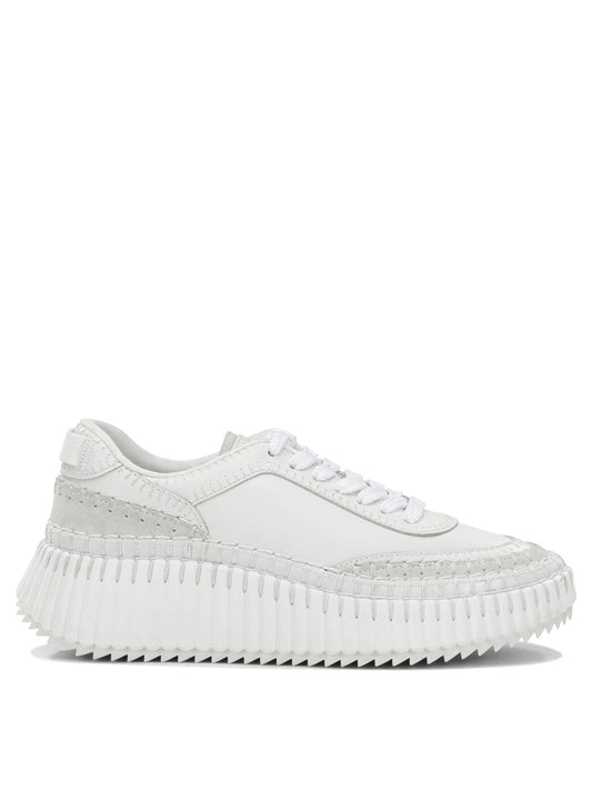 Chloé "Nama" Low-Top Sneakers - White