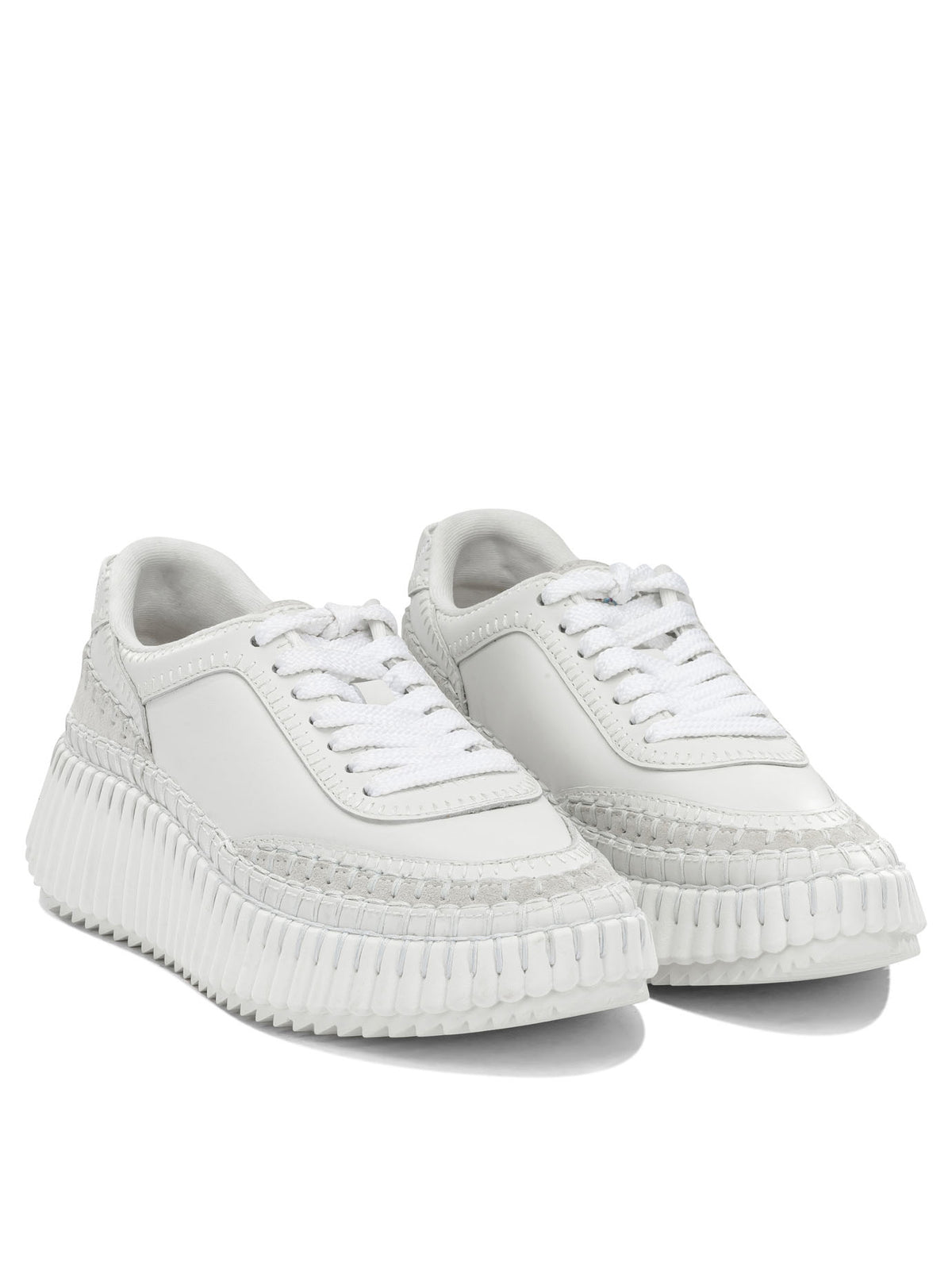 Chloé "Nama" Low-Top Sneakers - White