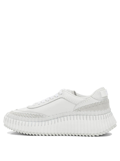 Chloé "Nama" Low-Top Sneakers - White