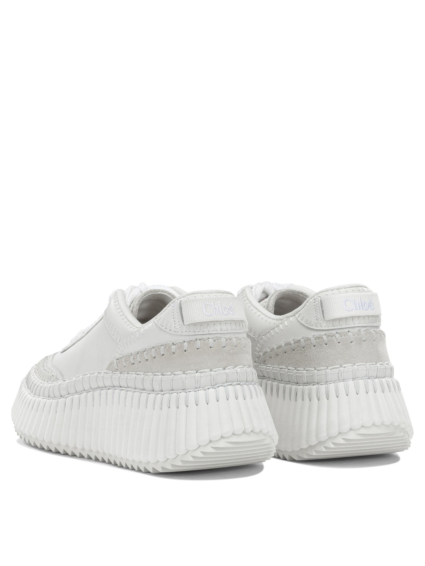 Chloé "Nama" Low-Top Sneakers - White