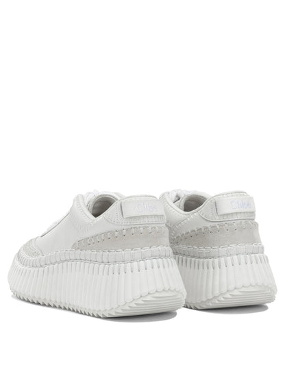 Chloé "Nama" Low-Top Sneakers - White