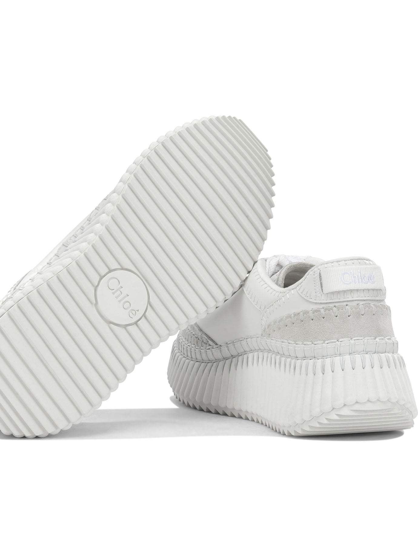 Chloé "Nama" Low-Top Sneakers - White