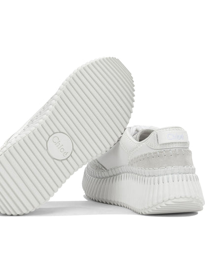 Chloé "Nama" Low-Top Sneakers - White