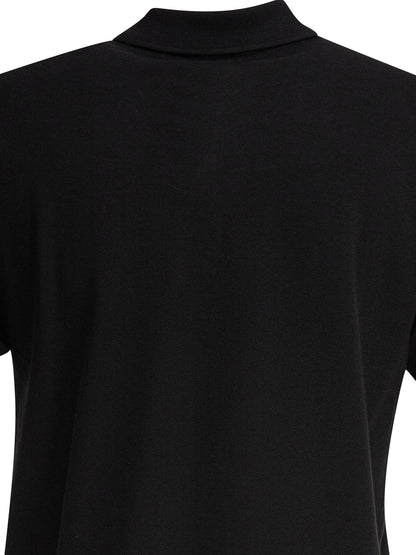 Comme des Garçons PLAY "Red Emblem" Button-Down Polo Shirt - Black
