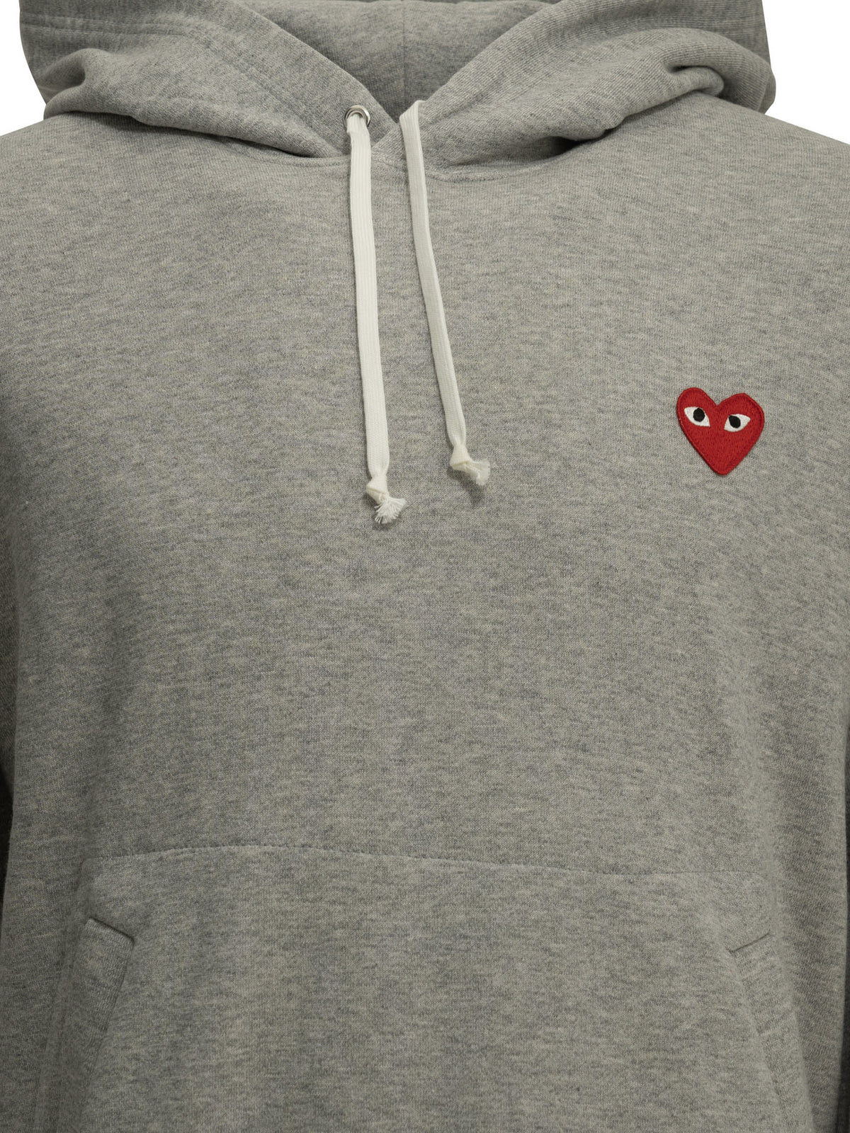 Comme des Garçons PLAY "Red Emblem" Hoodie - Grey
