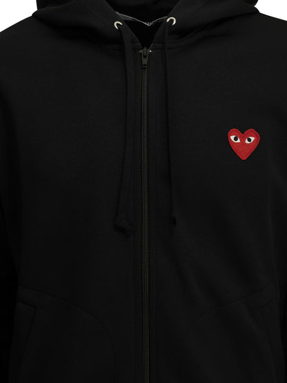 Comme des Garçons PLAY "Red Heart" Hoodie - Black