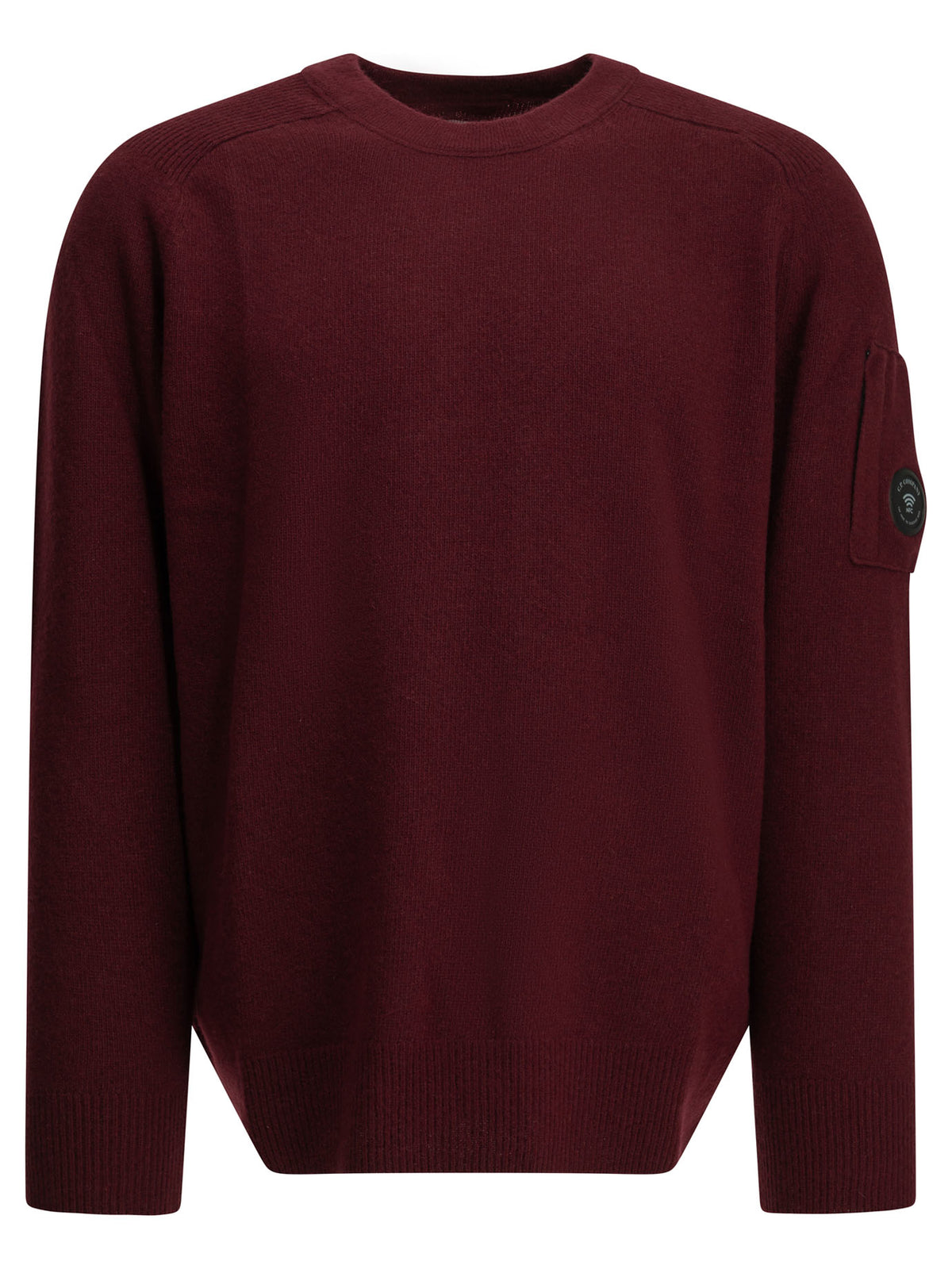 C.P. Company "Lens" Crew-Neck Sweater - Burgundy