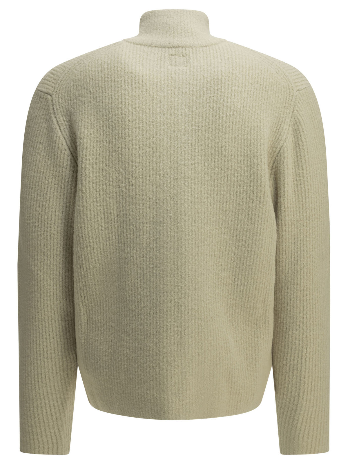 C.P. Company Zip-up sweater in bouclé wool - White