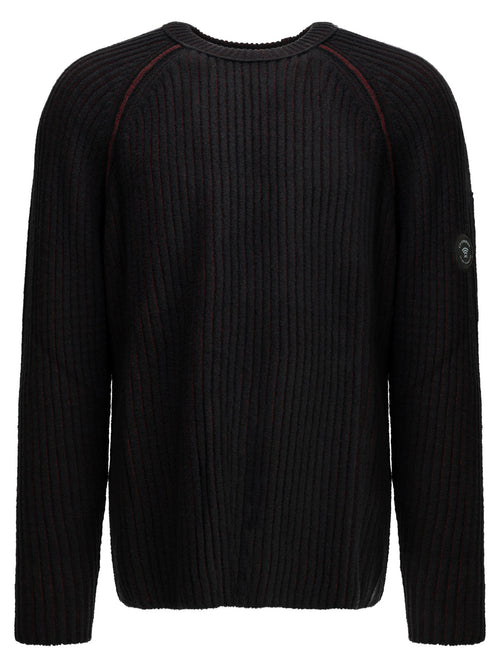 C.P. Company "Lens" Crew-Neck Sweater - Black