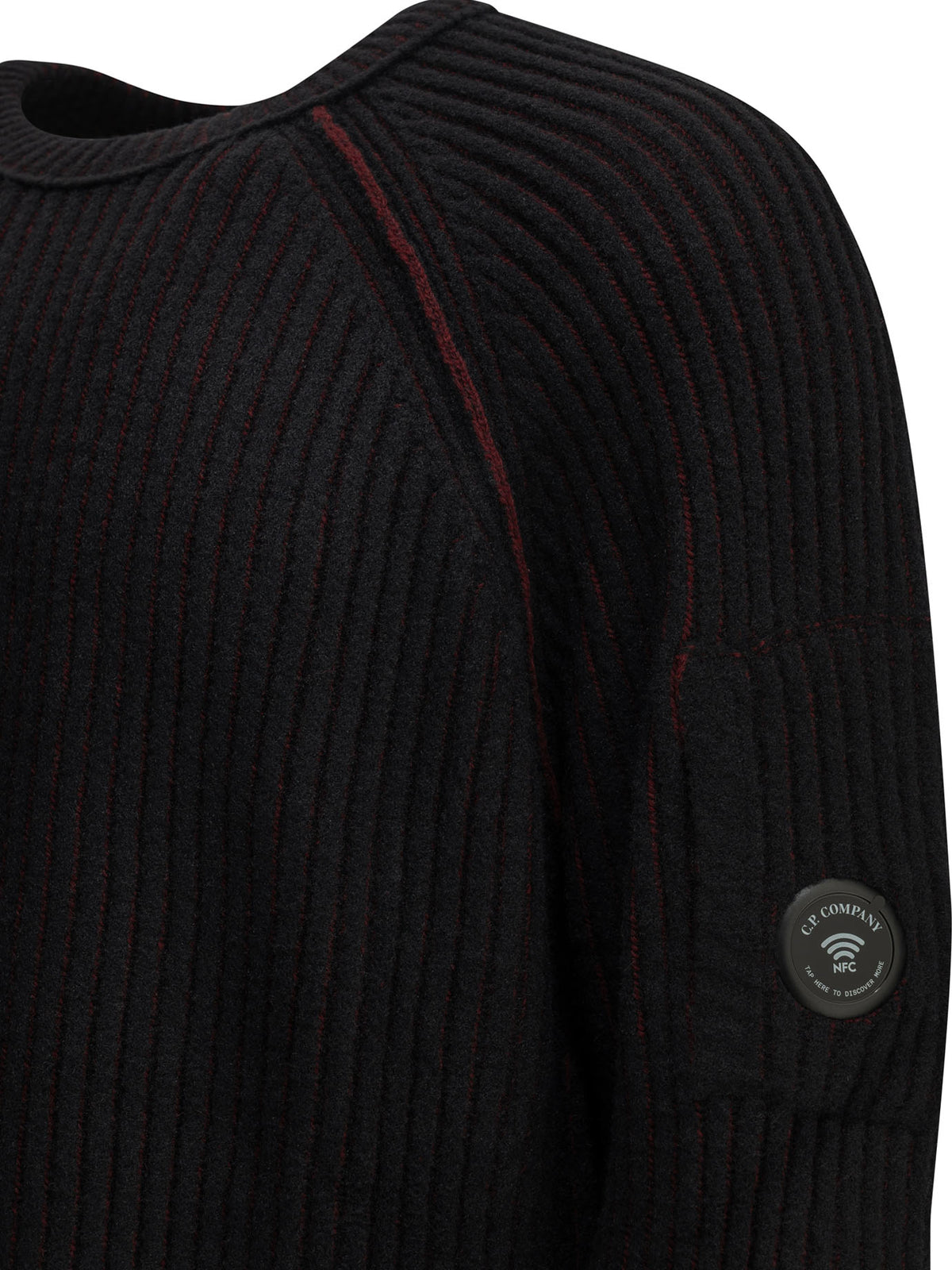 C.P. Company "Lens" Crew-Neck Sweater - Black