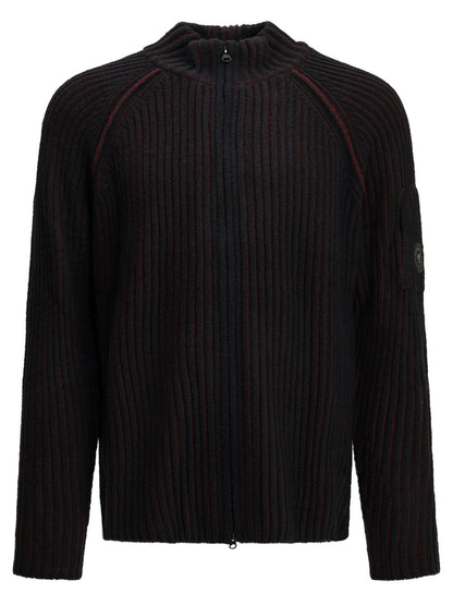C.P. Company "Lens" Zip-Up Sweater - Black